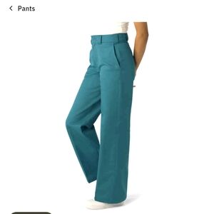 Dickies Women's wide leg pants- Teal